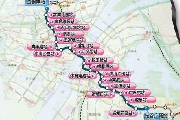 武汉地铁11号线最新线路图